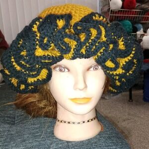 Yellow and Black Crochet Hat